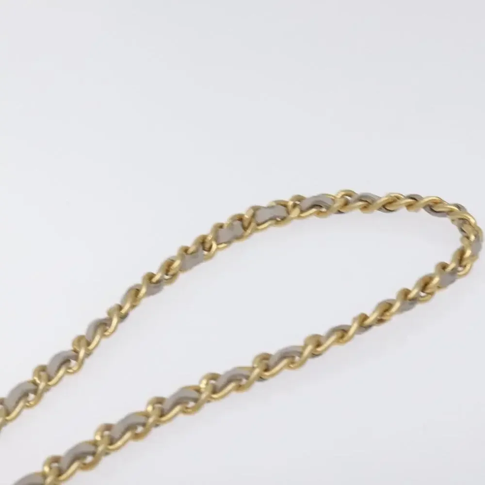 Chanel Matelasse Lambskin Chain Wallet Shoulder Bag Gray